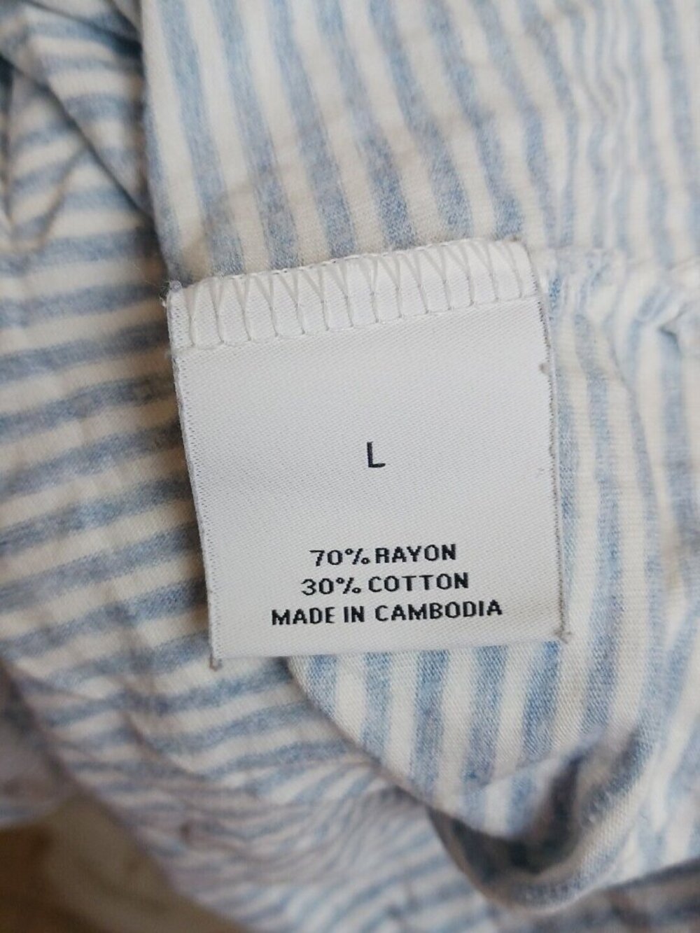 Van Winkle & Co Pajama Set Womens Large \ Striped Button Long Sleeve Pants #D-40 - Picture 8 of 13